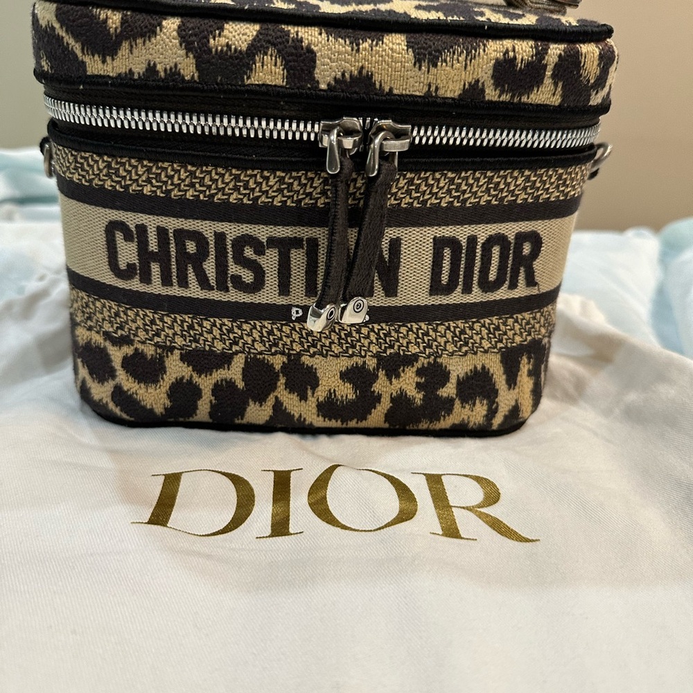 Dior Black and Cream Textured Accessory